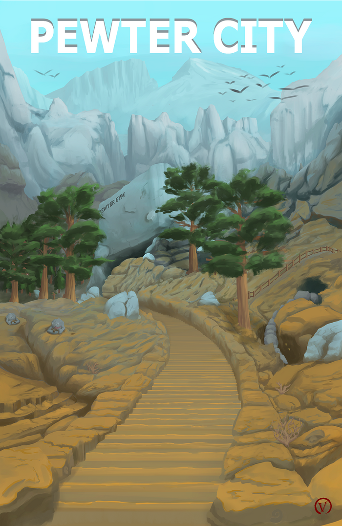 Travel Poster - Pewter City