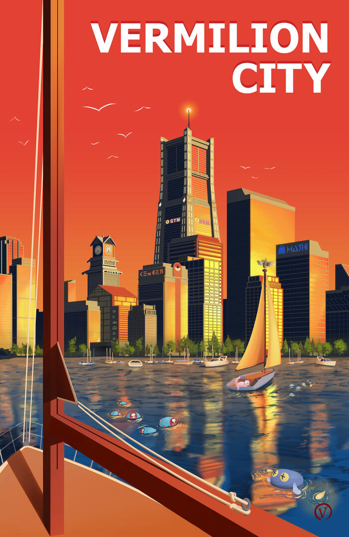 Travel Poster - Vermilion City